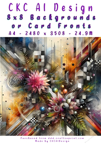 Abstract Art 8x8 Card Fronts or Backgrounds