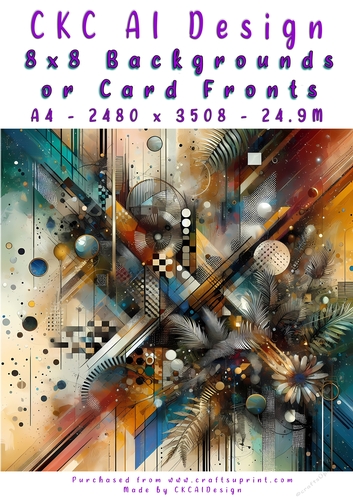 Abstract Art 8x8 Card Fronts or Backgrounds