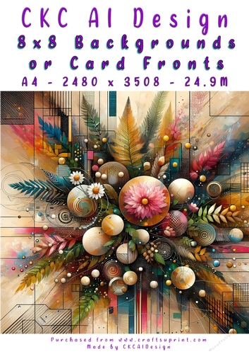 Abstract Art 8x8 Card Fronts or Backgrounds