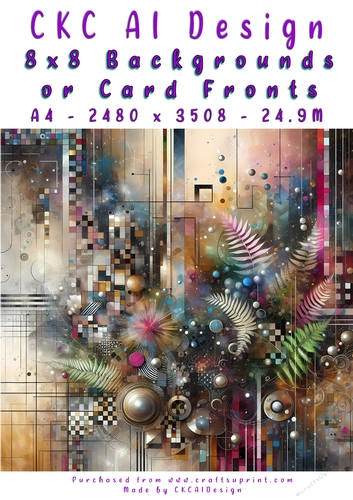 Abstract Art 8x8 Card Fronts or Backgrounds