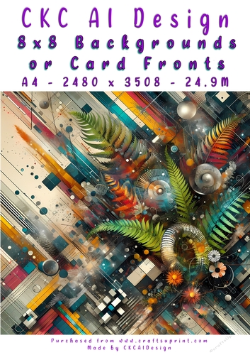 Abstract Art 8x8 Card Fronts or Backgrounds