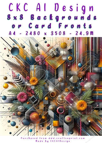 Abstract Art 8x8 Card Fronts or Backgrounds