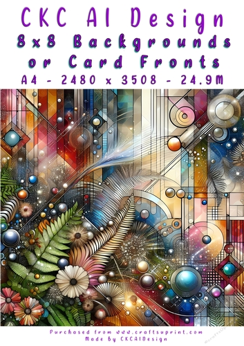 Abstract Art 8x8 Card Fronts or Backgrounds