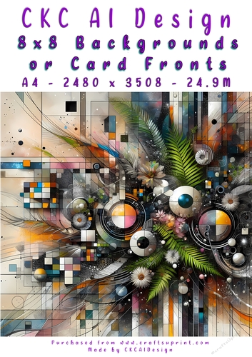 Abstract Art 8x8 Card Fronts or Backgrounds