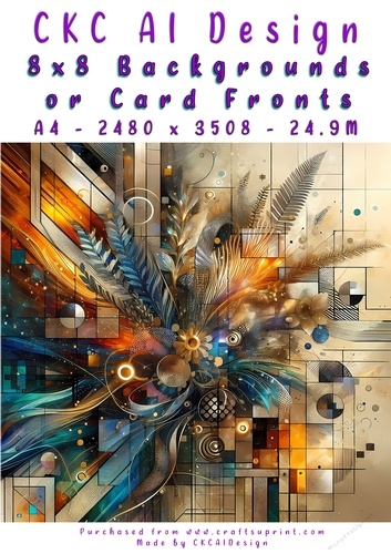 Abstract Art 8x8 Card Fronts or Backgrounds