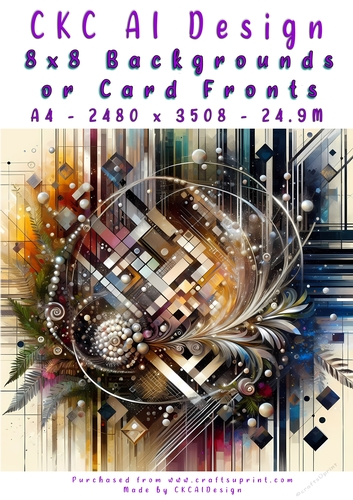 Abstract Art 8x8 Card Fronts or Backgrounds