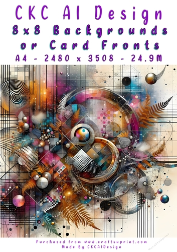 Abstract Art 8x8 Card Fronts or Backgrounds