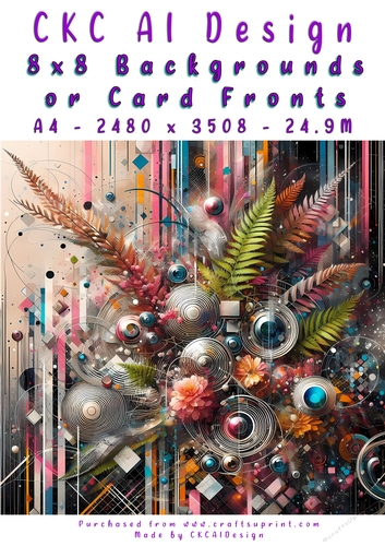 Abstract Art 8x8 Card Fronts or Backgrounds