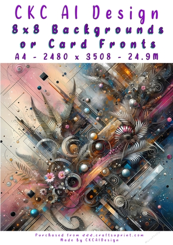 Abstract Art 8x8 Card Fronts or Backgrounds