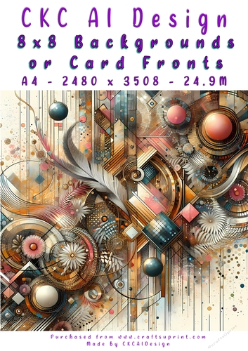 Abstract Art 8x8 Card Fronts or Backgrounds