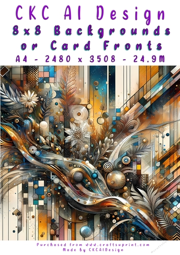 Abstract Art 8x8 Card Fronts or Backgrounds