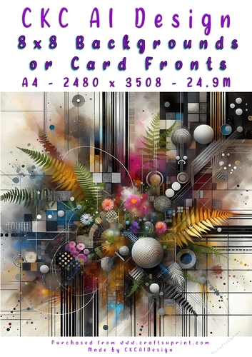 Abstract Art 8x8 Card Fronts or Backgrounds