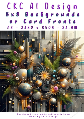 Abstract Art 8x8 Card Fronts or Backgrounds