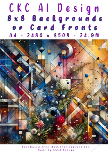 Abstract Art 8x8 Card Fronts or Backgrounds