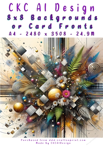 Abstract Art 8x8 Card Fronts or Backgrounds