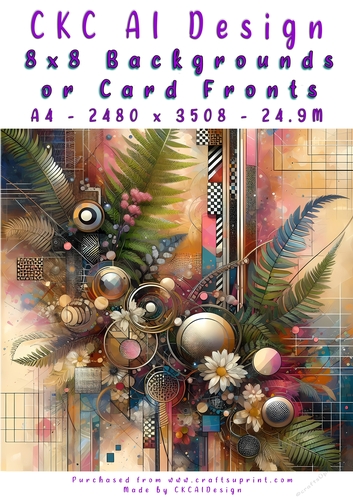 Abstract Art 8x8 Card Fronts or Backgrounds