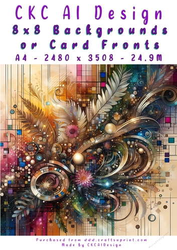 Abstract Art 8x8 Card Fronts or Backgrounds