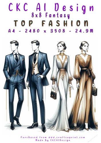 Top Fashion 8x8 Card Front
