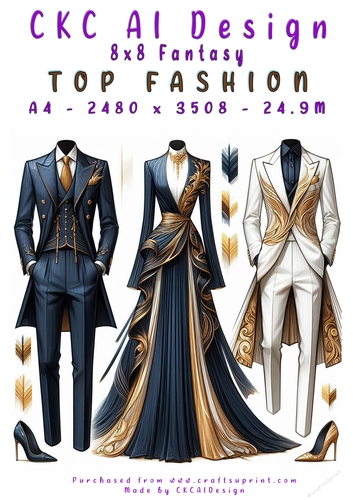 Top Fashion 8x8 Card Front