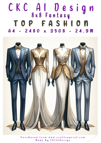 Top Fashion 8x8 Card Front