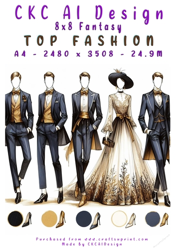 Top Fashion 8x8 Card Front