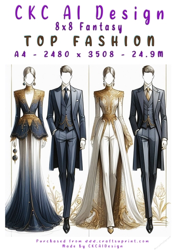 Top Fashion 8x8 Card Front