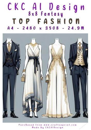 Top Fashion 8x8 Card Front