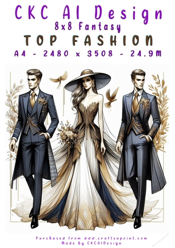 Top Fashion 8x8 Card Front