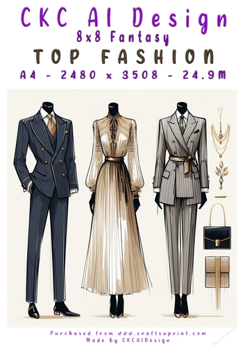 Top Fashion 8x8 Card Front