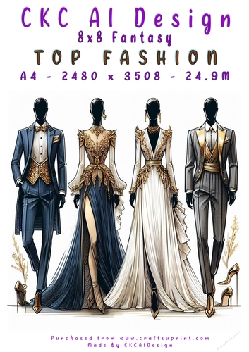 Top Fashion 8x8 Card Front