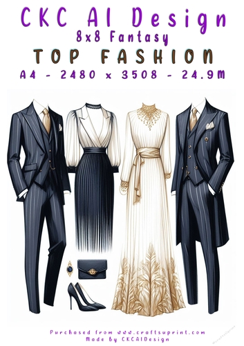 Top Fashion 8x8 Card Front