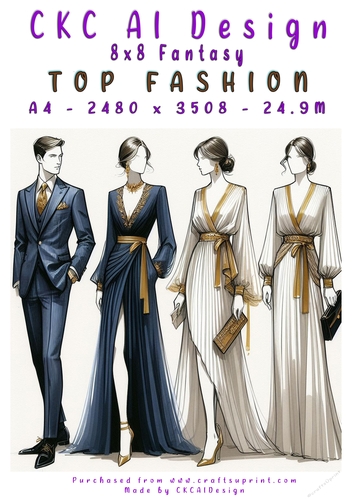 Top Fashion 8x8 Card Front