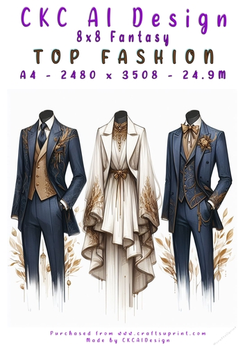 Top Fashion 8x8 Card Front