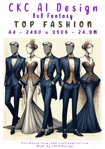 Top Fashion 8x8 Card Front