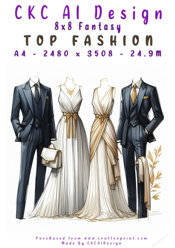 Top Fashion 8x8 Card Front