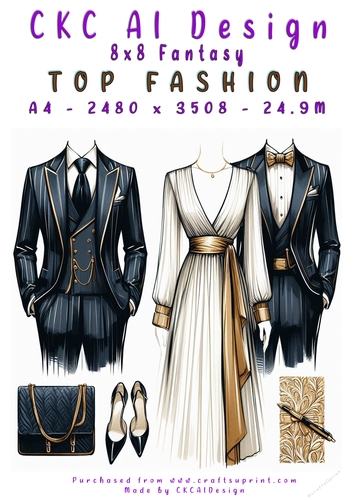 Top Fashion 8x8 Card Front