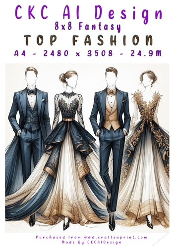 Top Fashion 8x8 Card Front