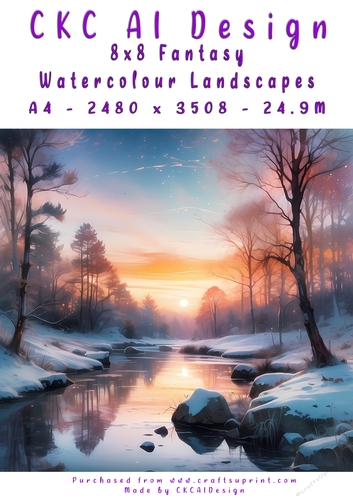 Watercolour Landscape 8x8 Fantasy