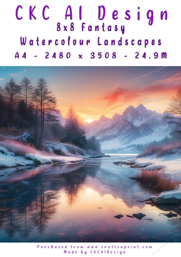 Watercolour Landscape 8x8 Fantasy