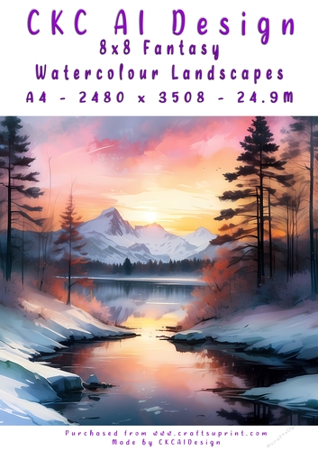 Watercolour Landscape 8x8 Fantasy
