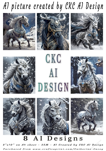 Amazing Ornate Horses in the Snow