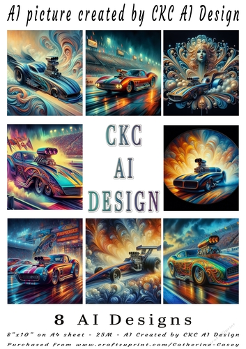 Drag Cars AI Created designs