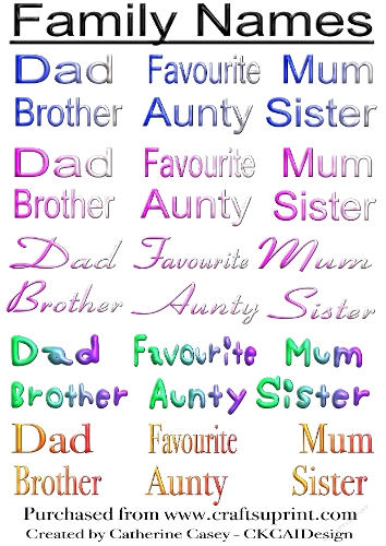 Family Name Png Labels