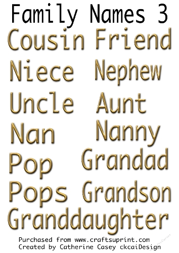 Family Name Png Labels Set 3