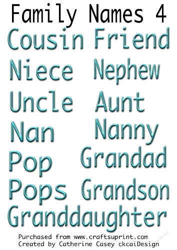 Family Name Png Labels Set 4