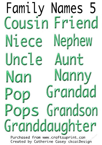 Family Name Png Labels Set 5