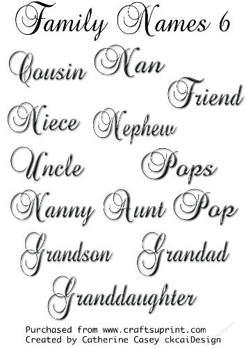 Family Name Png Labels Set 6
