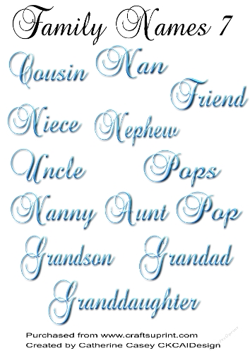 Family Name Png Labels Set 7