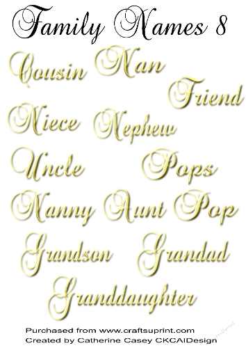 Family Name Png Labels Set 8