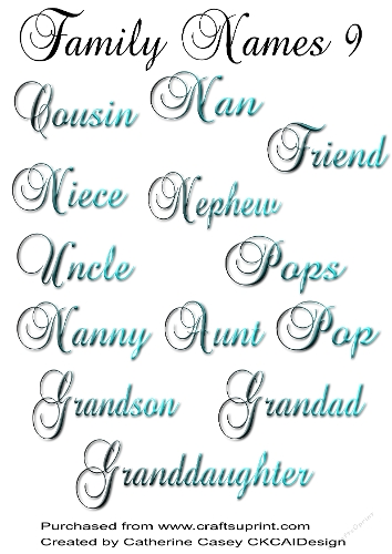 Family Name Png Labels Set 9